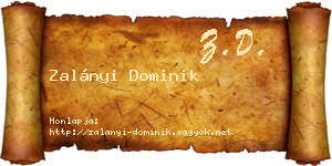 Zalányi Dominik névjegykártya