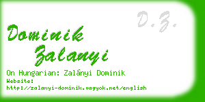 dominik zalanyi business card