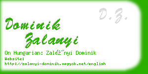 dominik zalanyi business card